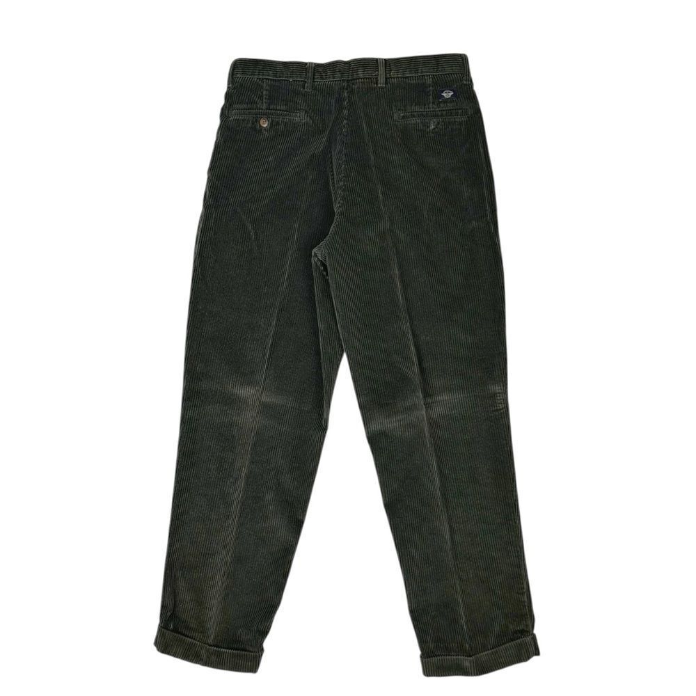 Vintage Dockers Corduroy Pants Men's 36x32 Forest Green 90s Pleated Preppy Skate - Picture 2 of 6